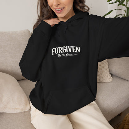Forgiven By His Grace Hoodie – Inspirational Christian Faith Sweatshirt