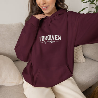 Forgiven By His Grace Hoodie – Inspirational Christian Faith Sweatshirt
