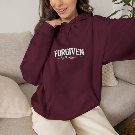 Forgiven By His Grace Hoodie – Inspirational Christian Faith Sweatshirt