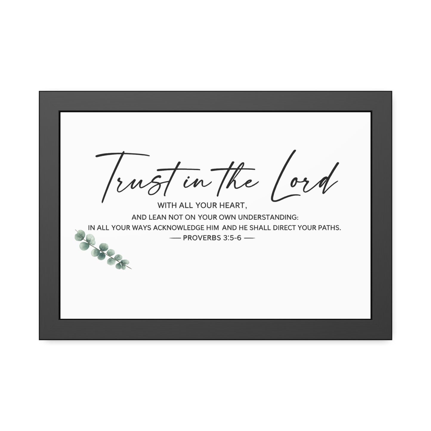 Trust in the Lord Bible Verse Wall Art | Proverbs 3:5–6 Christian Scripture Print | Minimalist Faith Home Decor | Christian Gift