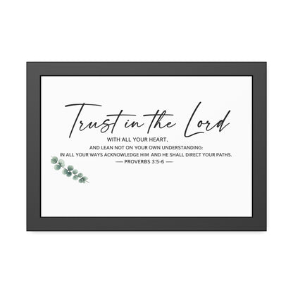 Trust in the Lord Bible Verse Wall Art | Proverbs 3:5–6 Christian Scripture Print | Minimalist Faith Home Decor | Christian Gift