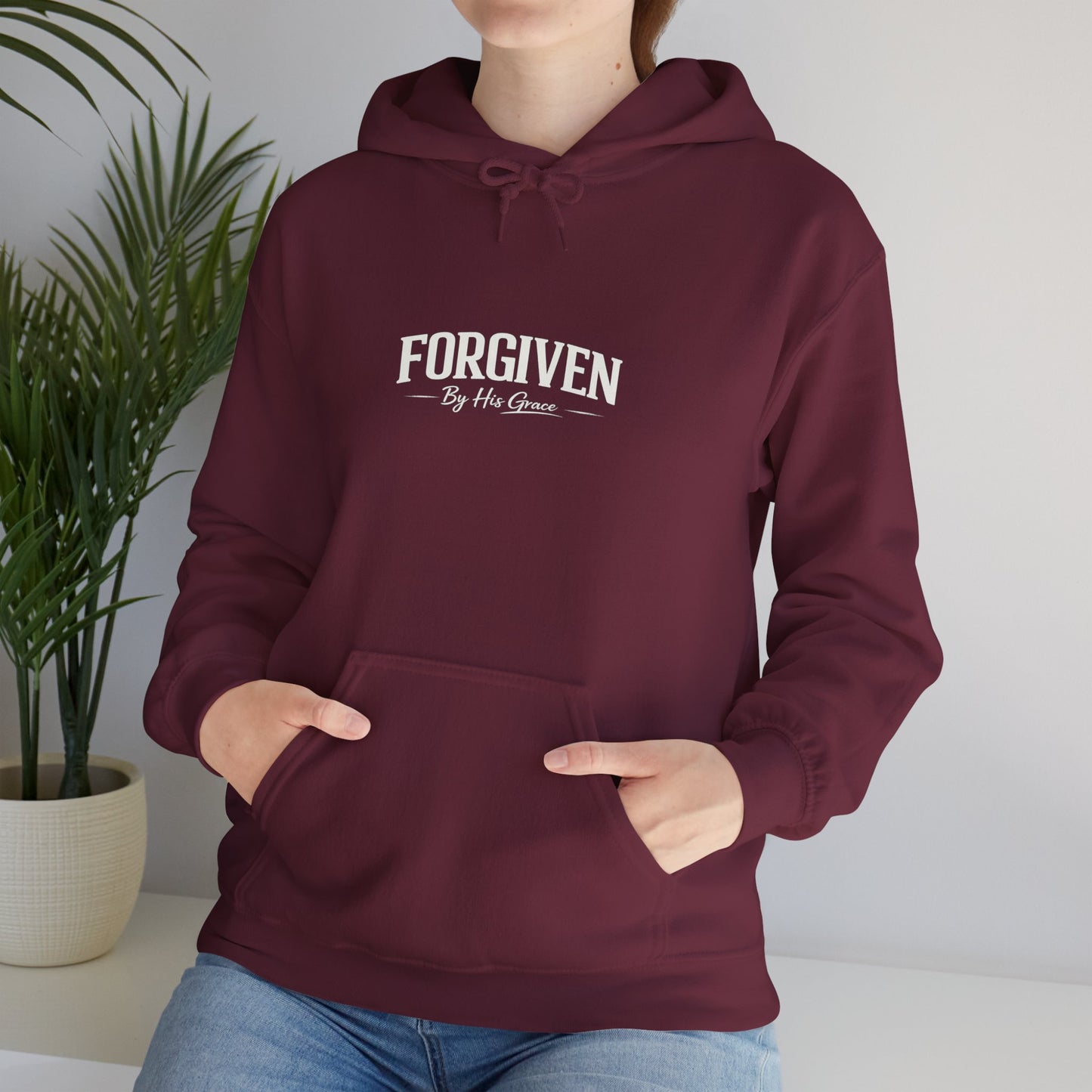 Forgiven By His Grace Hoodie – Inspirational Christian Faith Sweatshirt