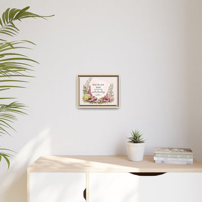 And Do Not Lean on Your Own Understanding | Proverbs 3:5–6 Christian Framed Canvas Wall Art | Modern Farmhouse Floral Bible Verse | Faith Home Decor